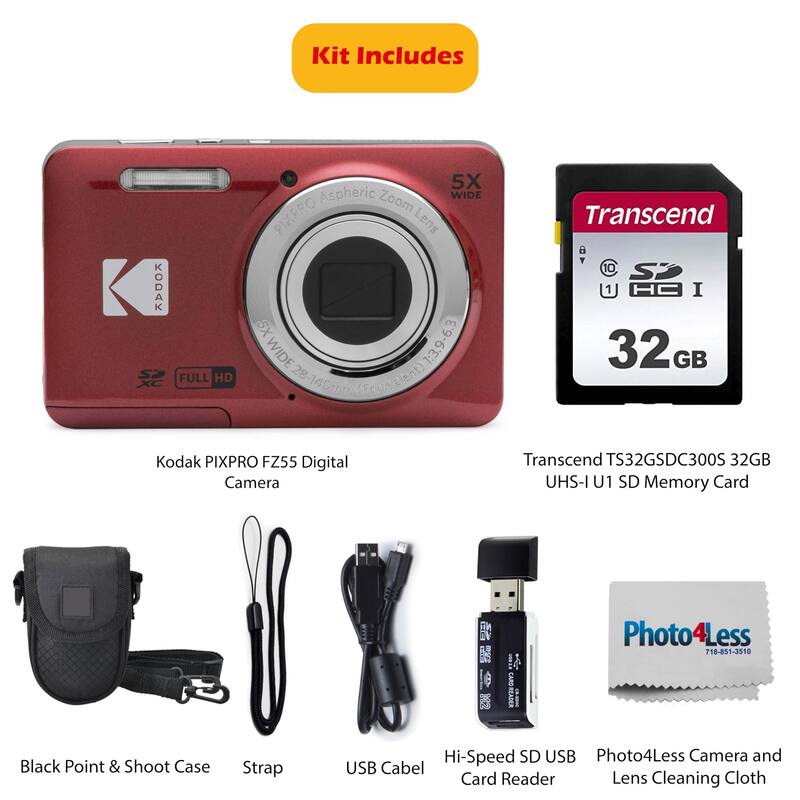 Câmera digital de apontar e fotografar KODAK PIXPRO FZ55 16MP